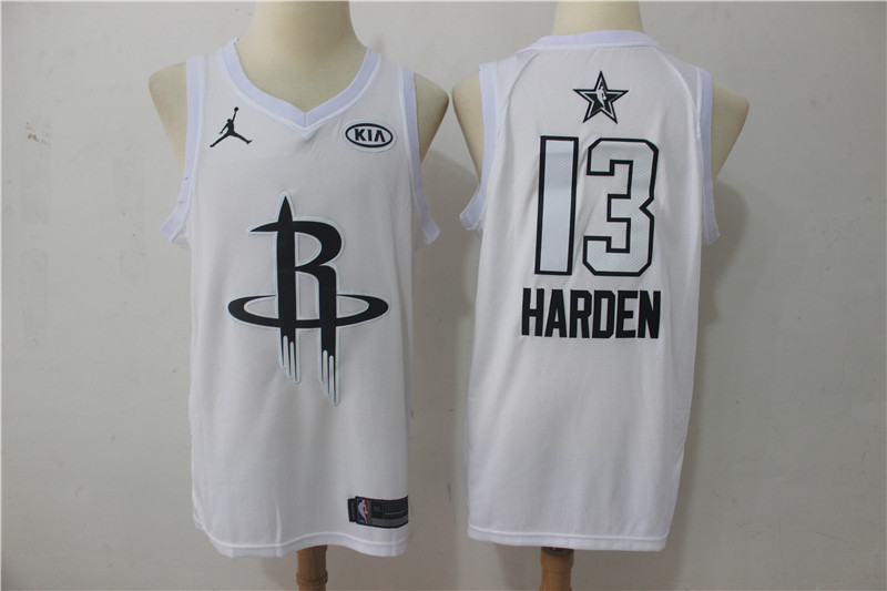 Men Houston Rockets #13 Harden White 2108 All Stars NBA Jerseys